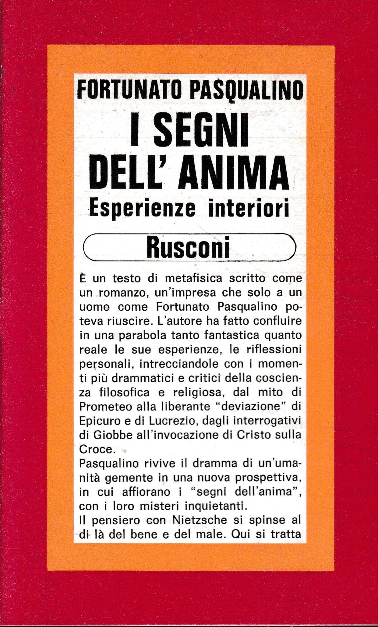 I segni dell'anima. Esperienze interiori - copertina