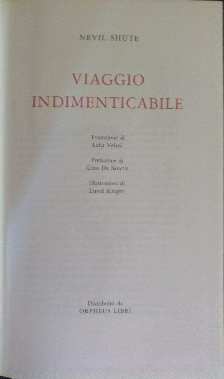 Viaggio indimenticabile - copertina