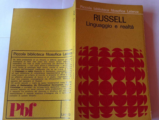 Linguaggio e realta'. Antologia a cura di Massimo A. Bonfantini - copertina
