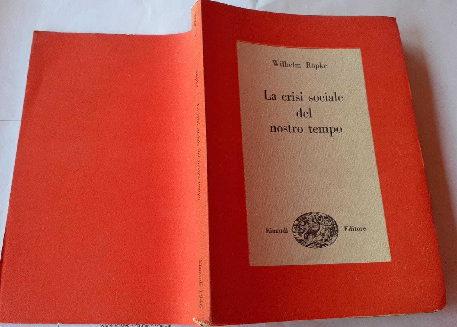 La crisi sociale del nostro tempo - copertina