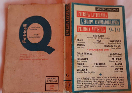 L'Europa letteraria- artistica.  Rivista bimestrale anno II° n° 9-19 del 1961 - copertina