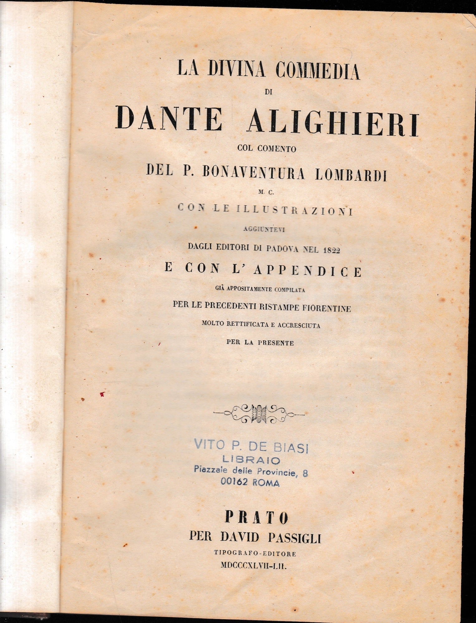 La Divina Commedia - copertina