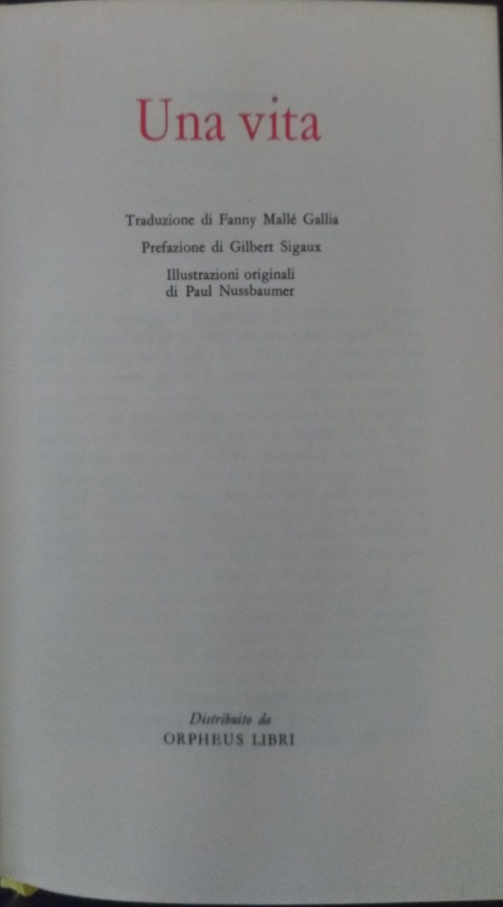 Una vita - copertina