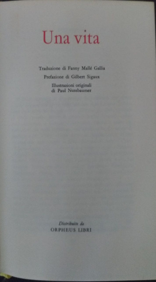 Una vita - copertina