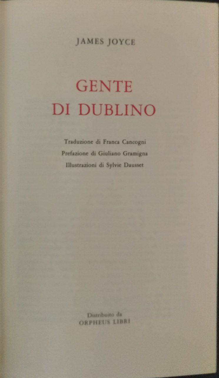 Gente di Dublino - copertina