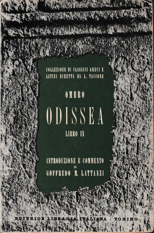 Odissea. Libro IX . Testo in Greco e Italiano. - copertina