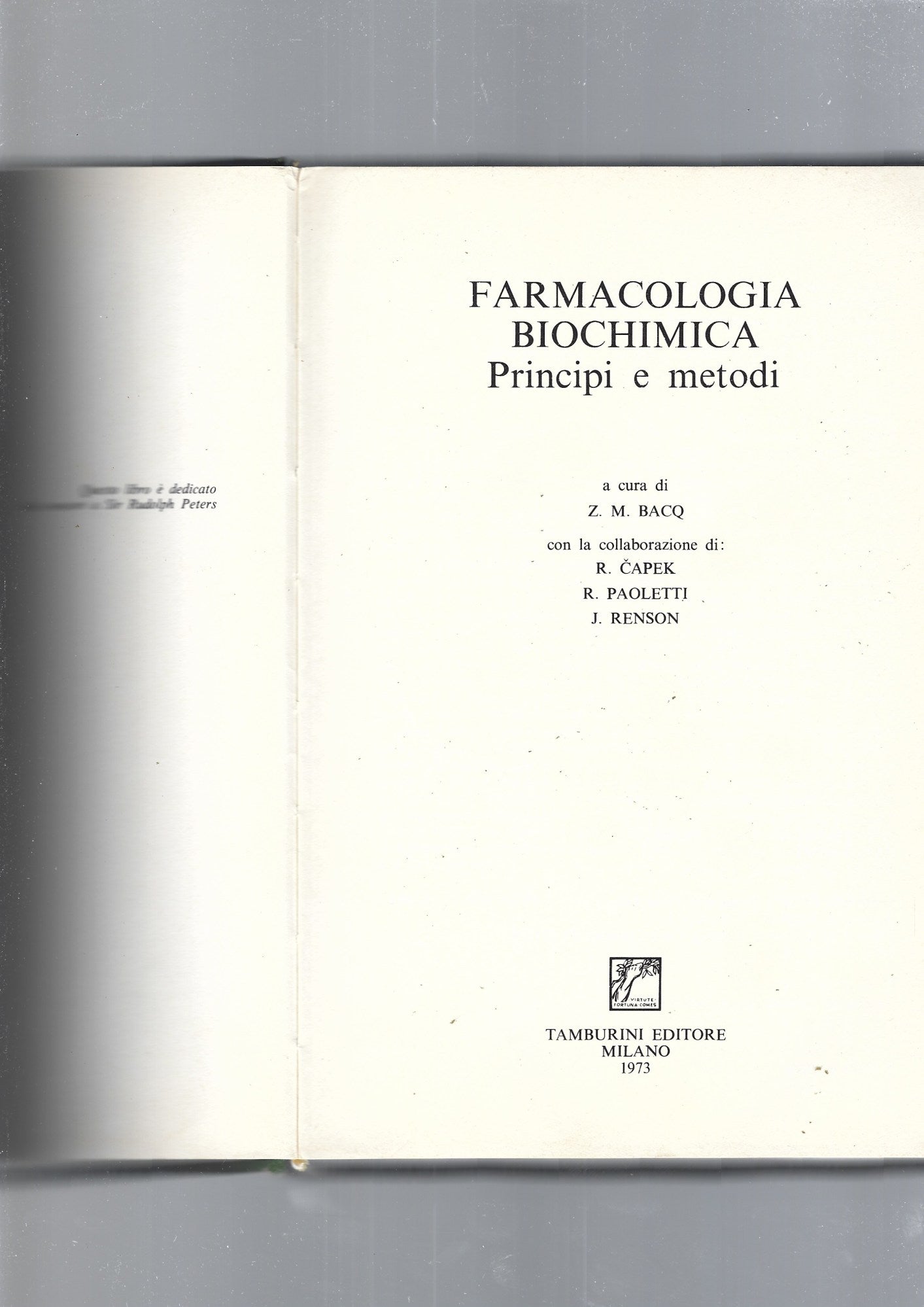 FARMACOLOGIA BIOCHIMICA - copertina