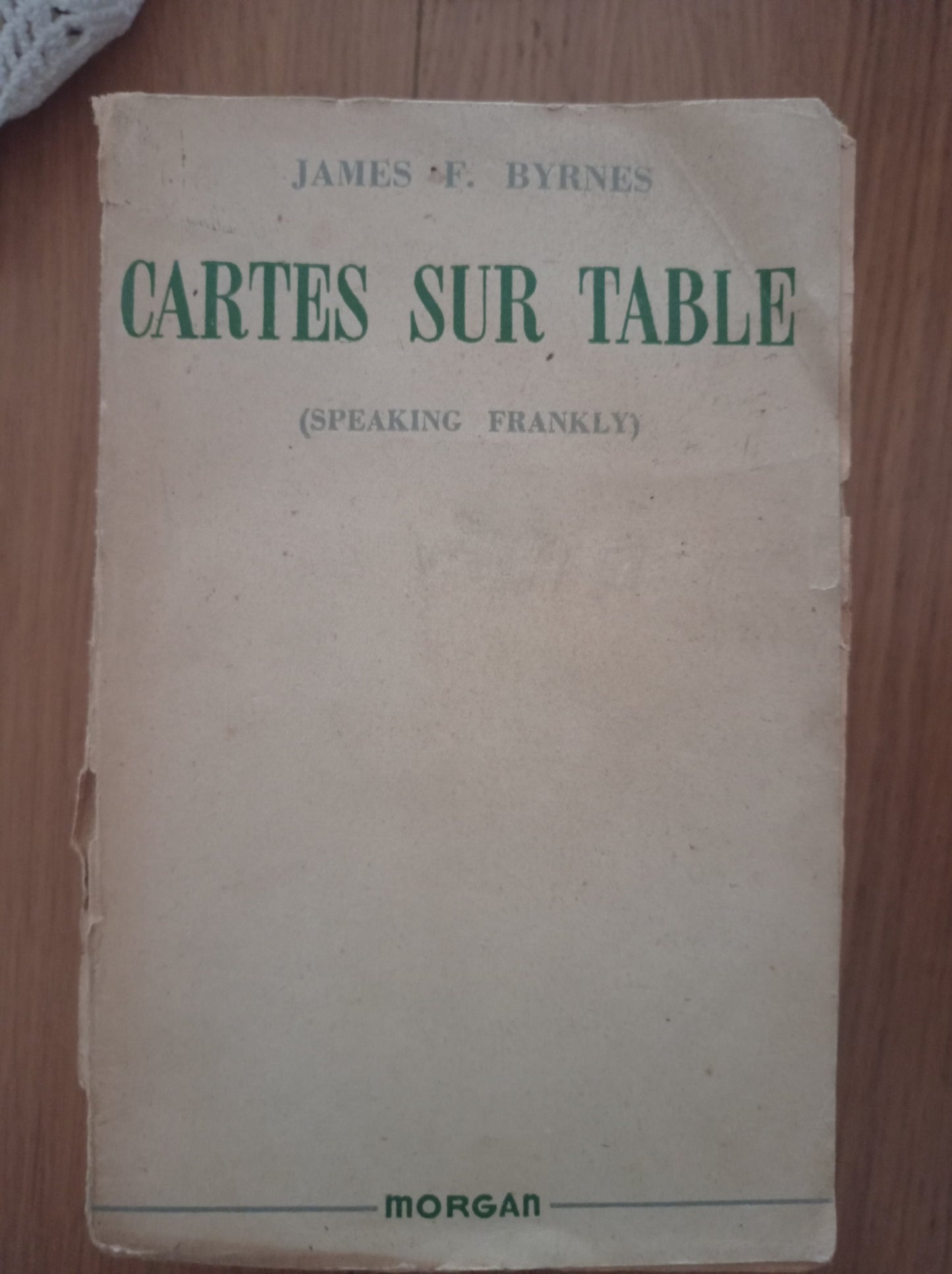 Cartes sur table (Speaing Frankly) - copertina