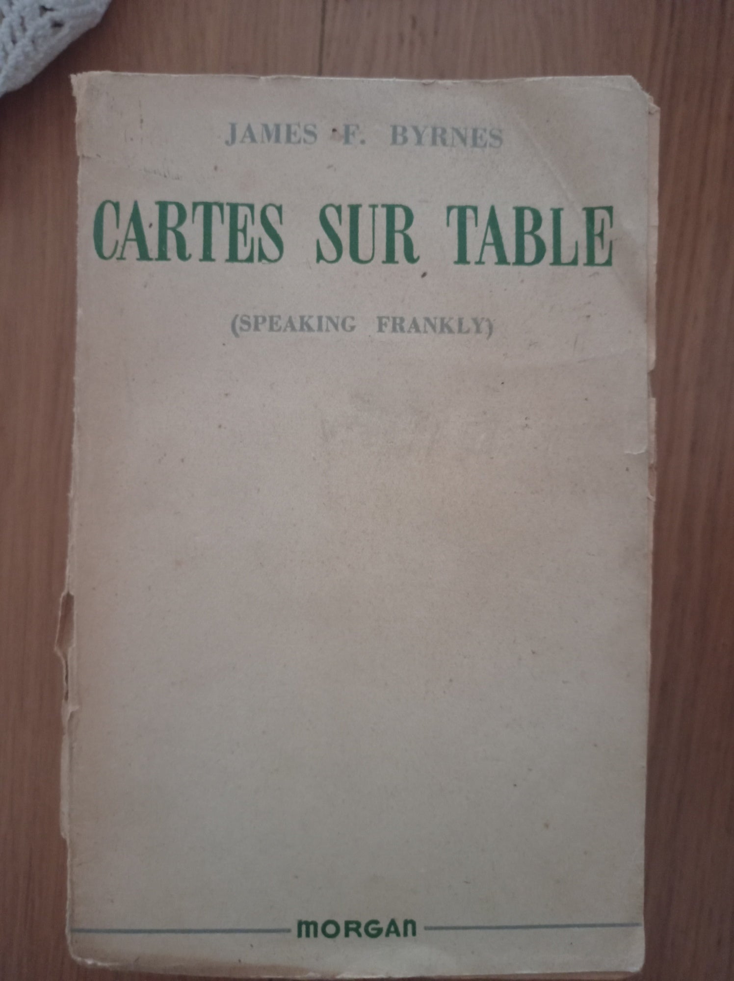 Cartes sur table (Speaing Frankly) - copertina
