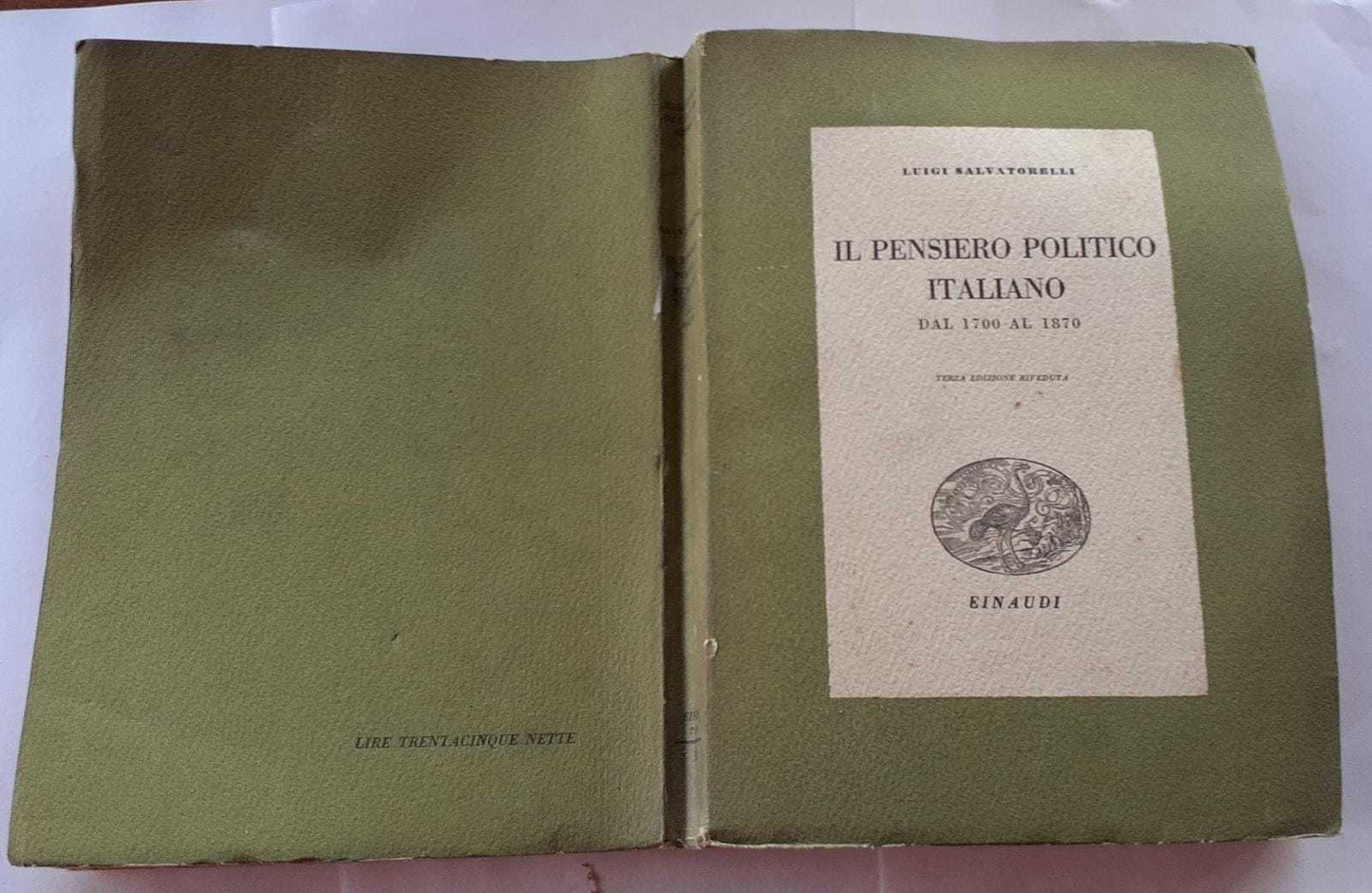 Il pensiero politico italiano dal 1700 al 1870 - copertina