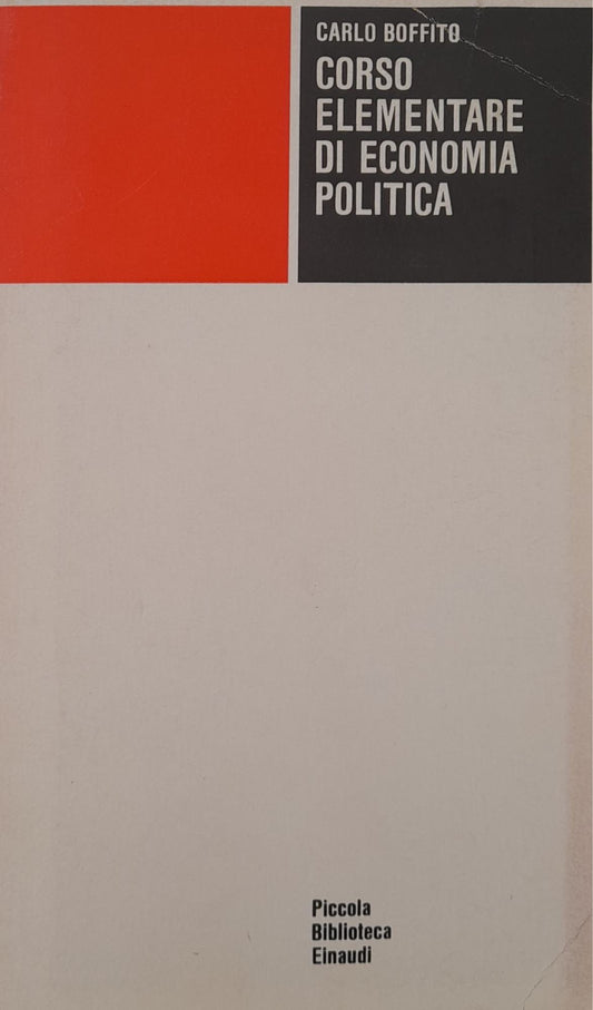 Corso elementare di economia politica. - copertina