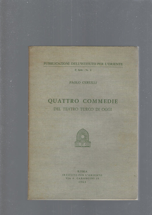 QUATTRO COMMEDIE DEL TEATRO TURCO DI OGGI - copertina