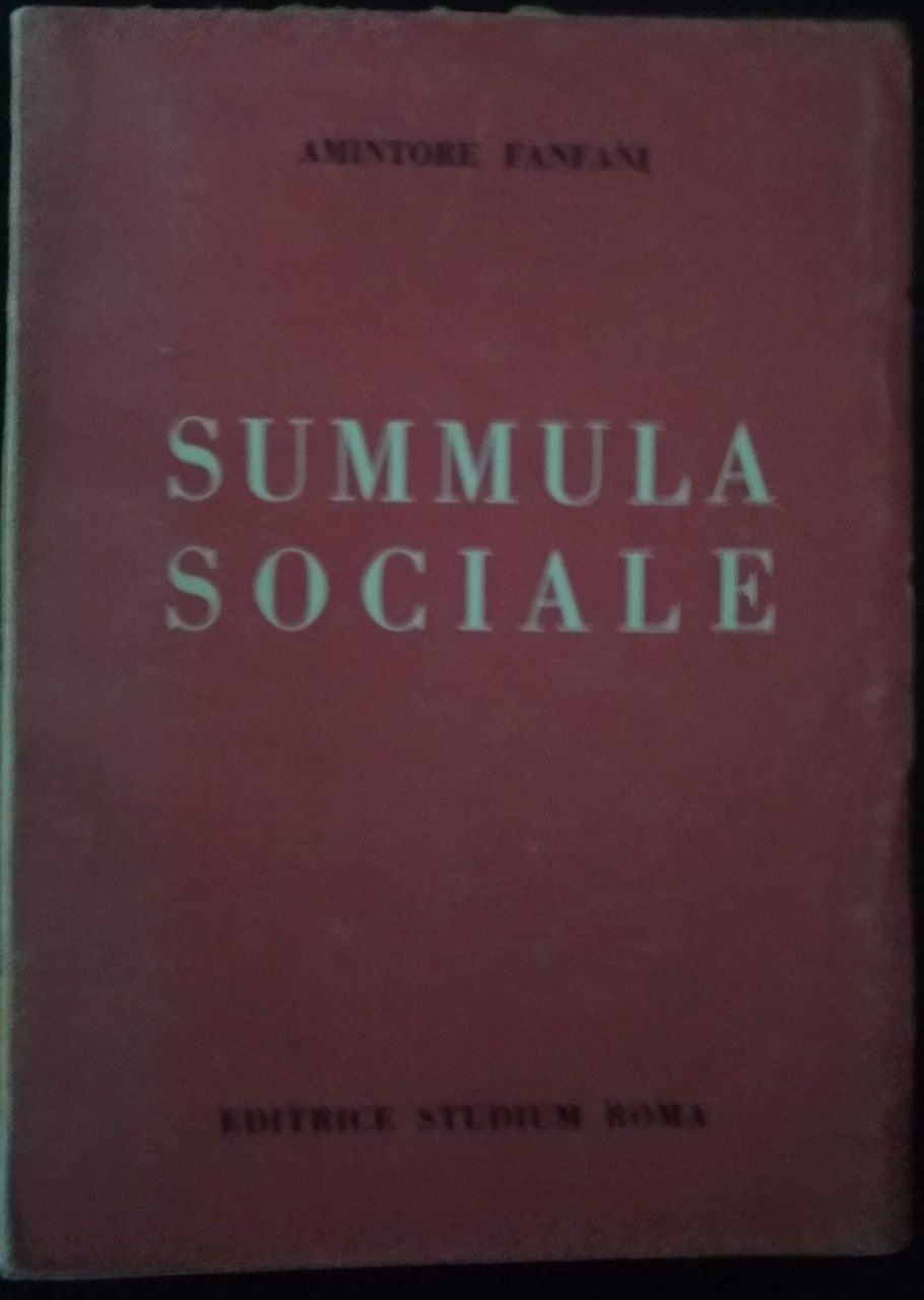 Summula Sociale - copertina