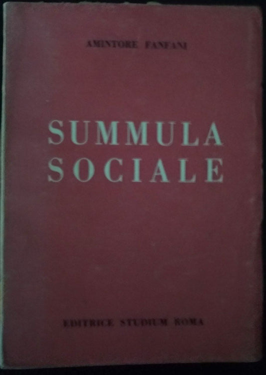 Summula Sociale - copertina