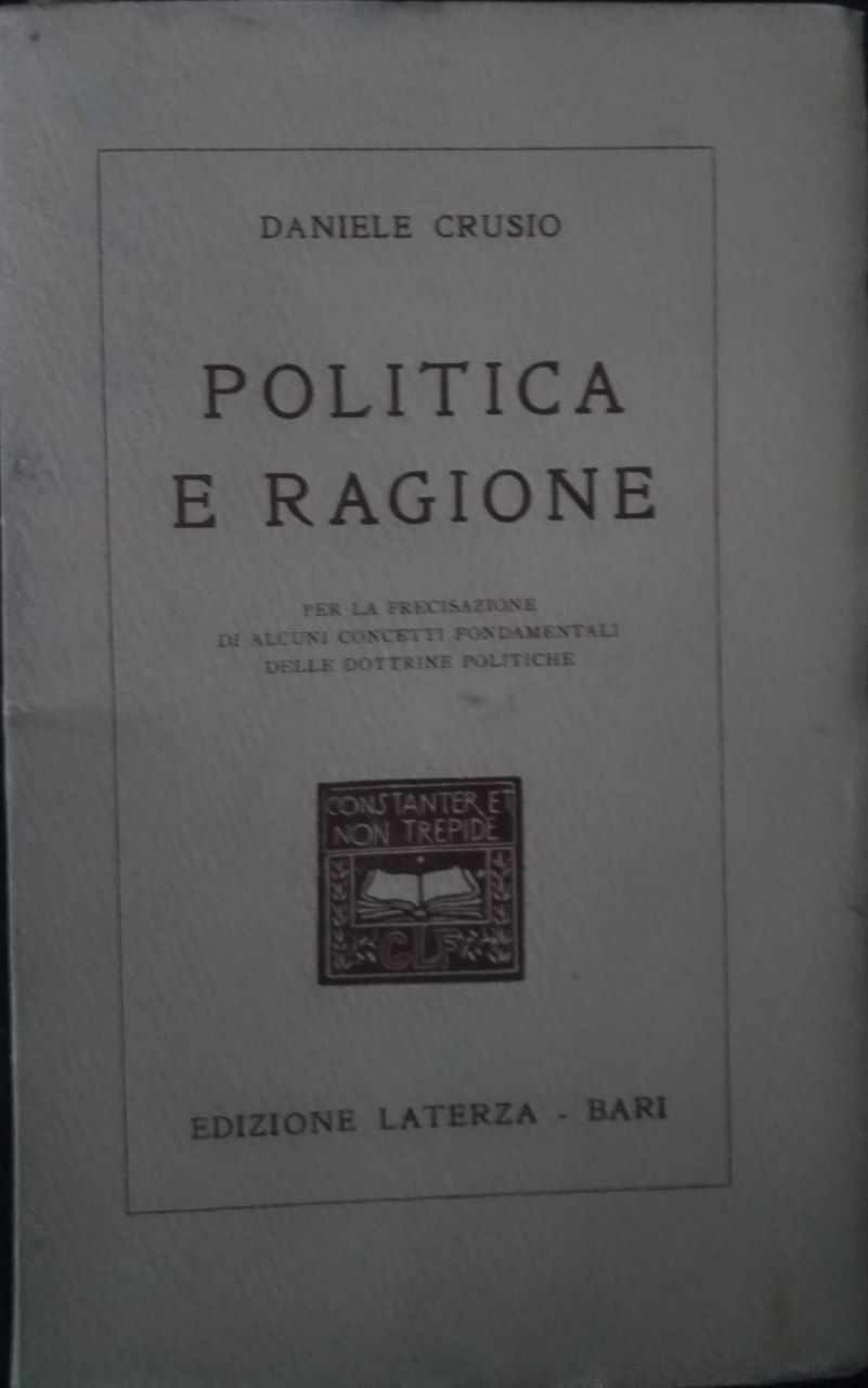 Politica e ragione - copertina