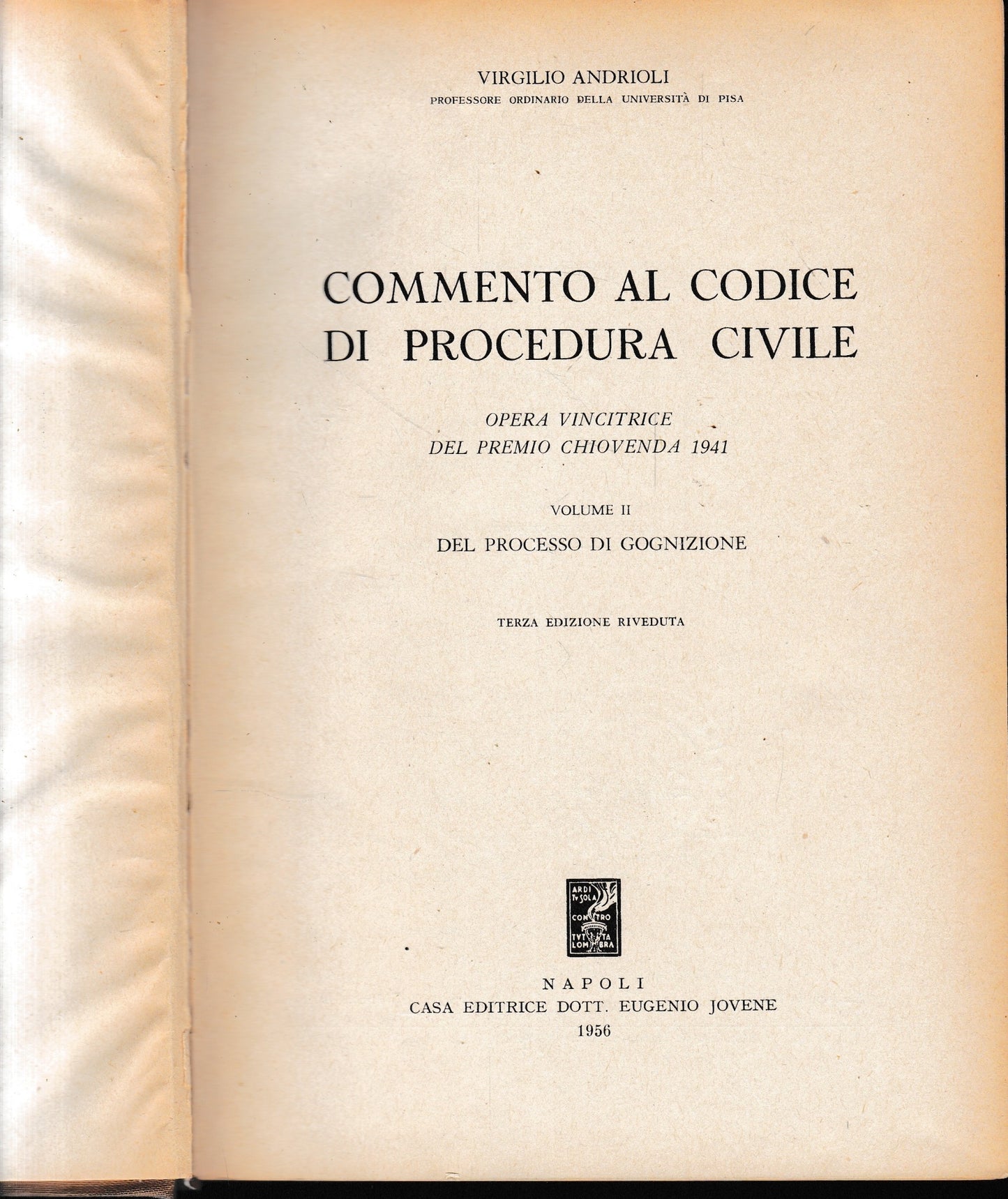 Commento al codice di procedura civile, vol. 2°: il processo di cognizione - copertina