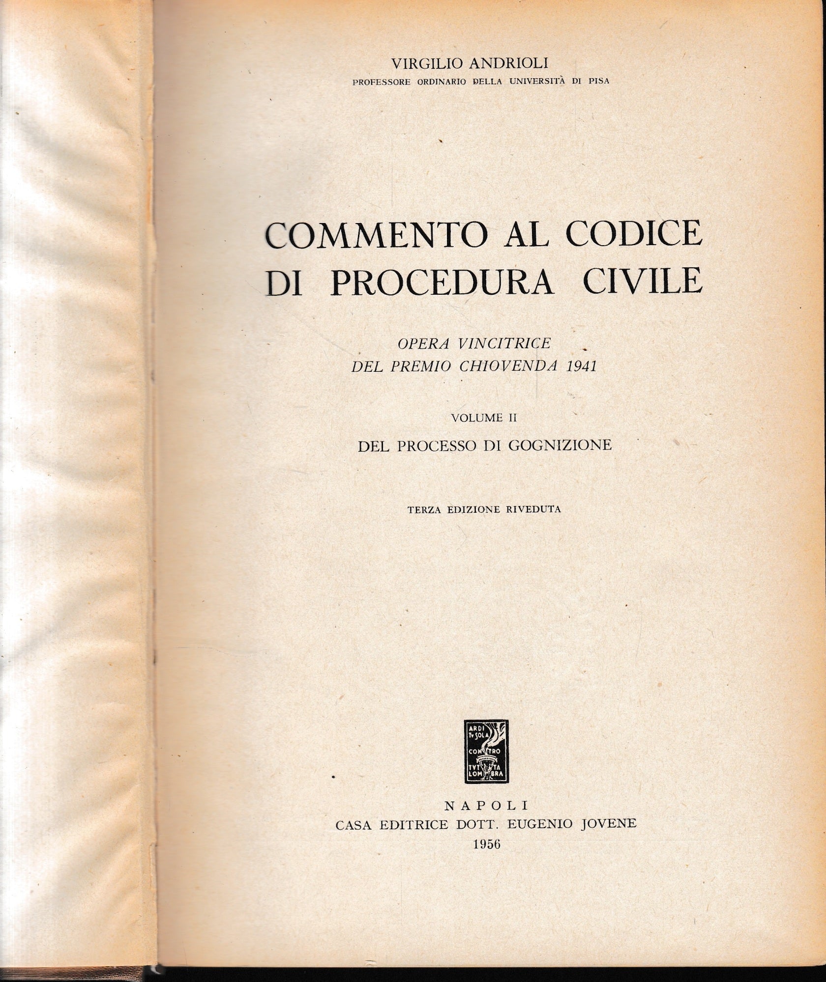 Commento al codice di procedura civile, vol. 2°: il processo di cognizione - copertina