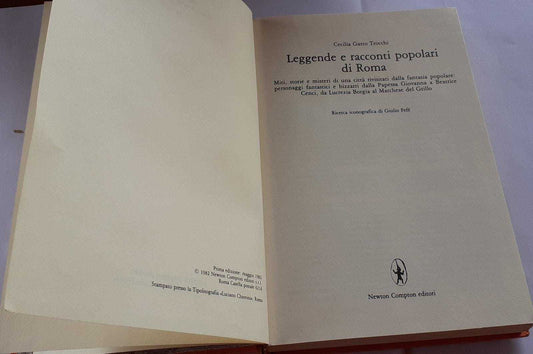 Leggende e racconti popolari di Roma - copertina