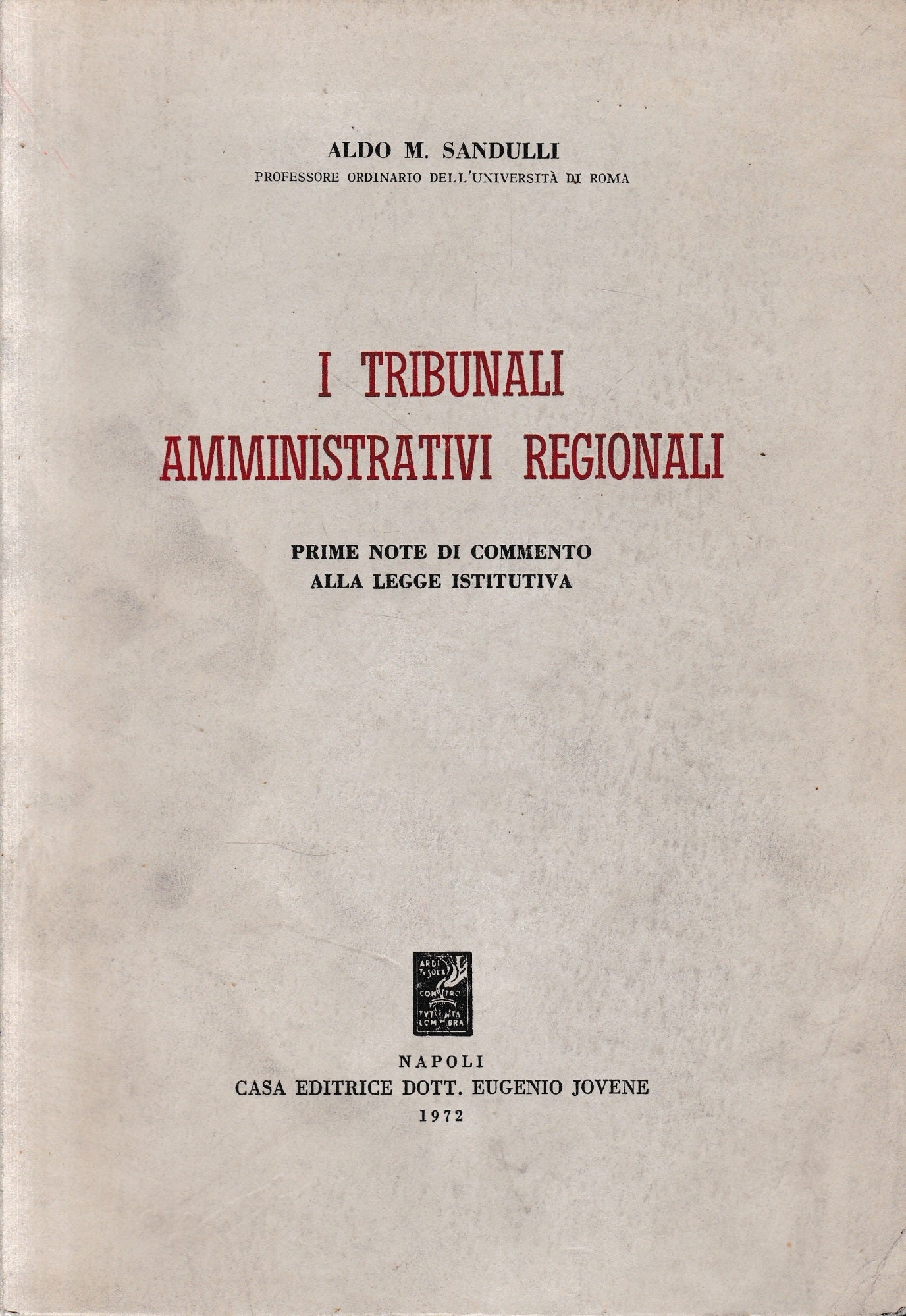 I Tribunali Amministrativi Regionali - copertina
