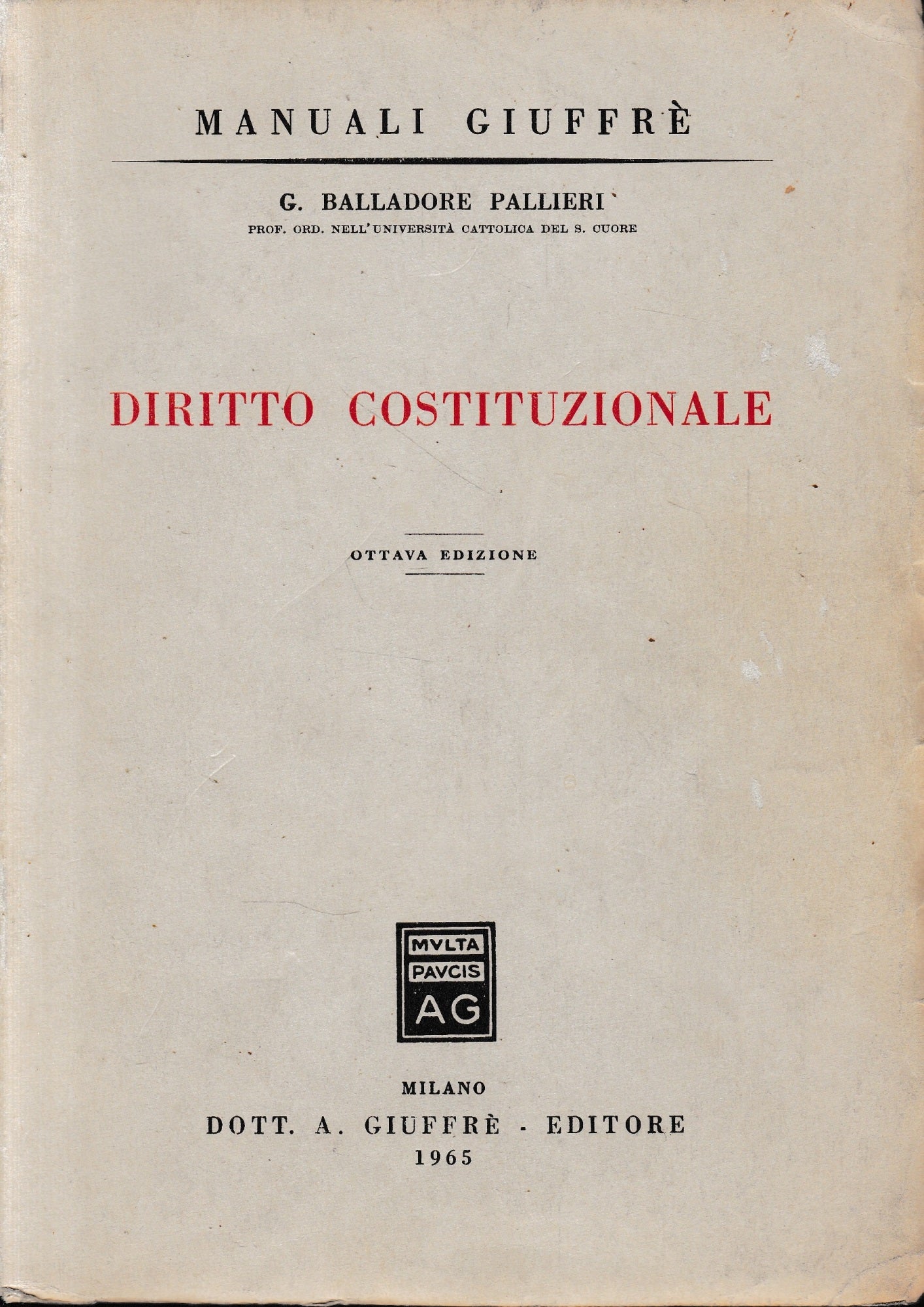 Diritto Costituzionale - copertina