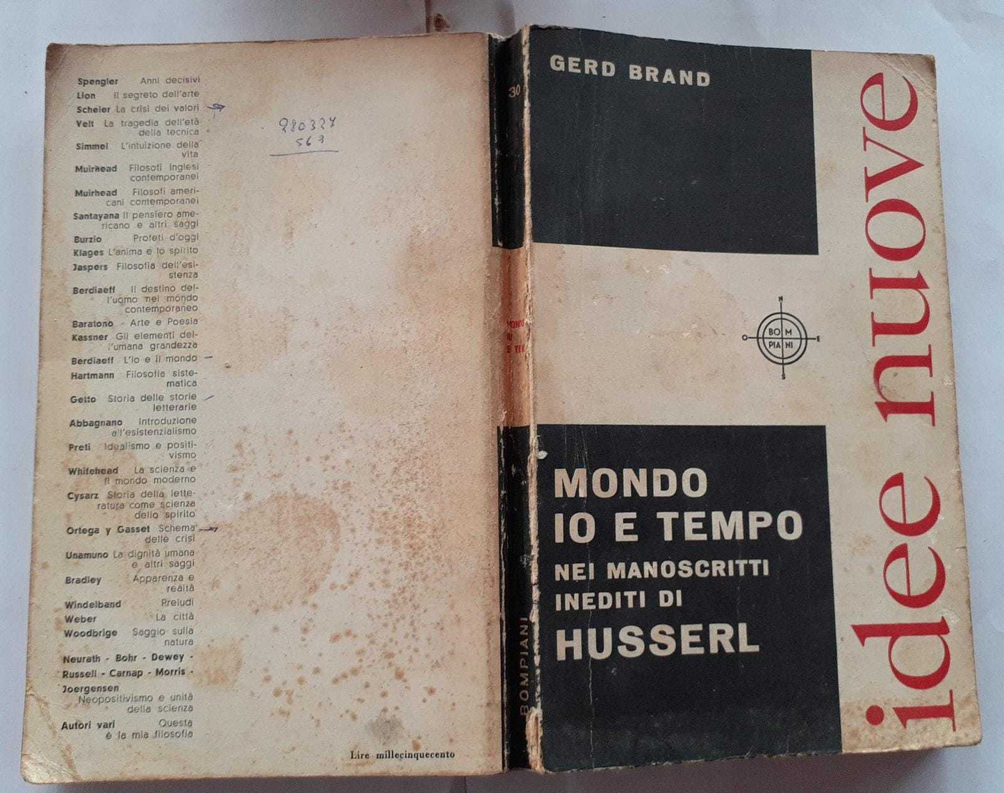 Mondo io e tempo nei manoscritti inediti di Husserl - copertina