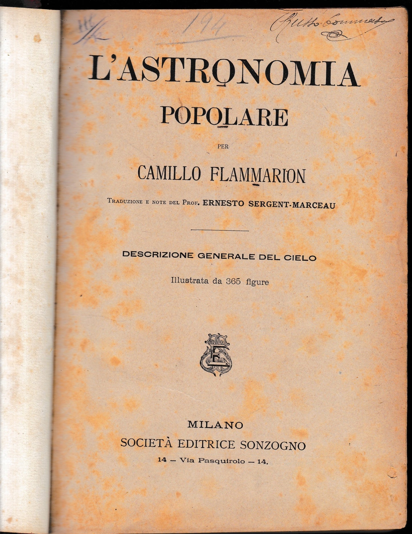 L'astronomia popolare - copertina