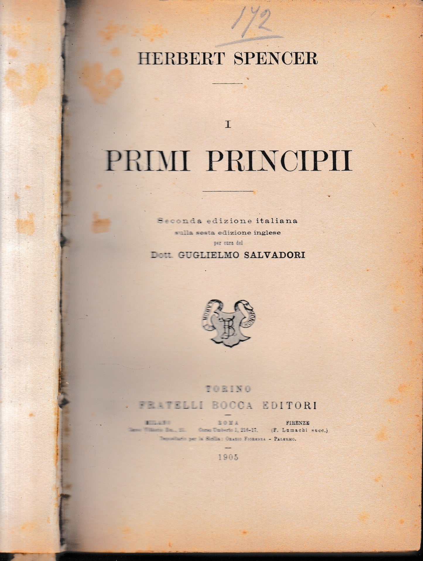 I primi principii - copertina