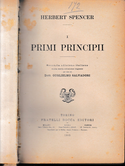 I primi principii - copertina