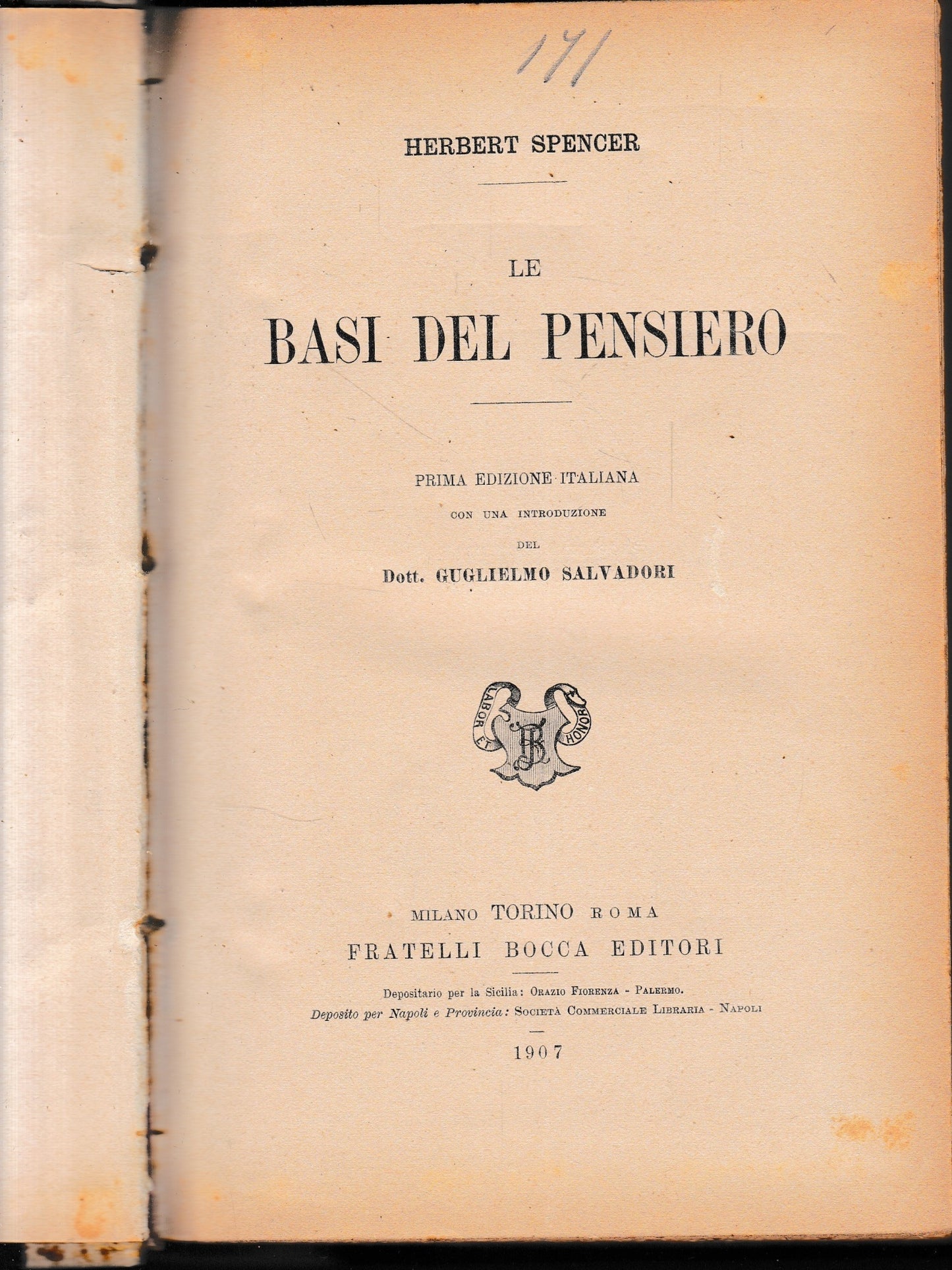 Le basi del pensiero - copertina