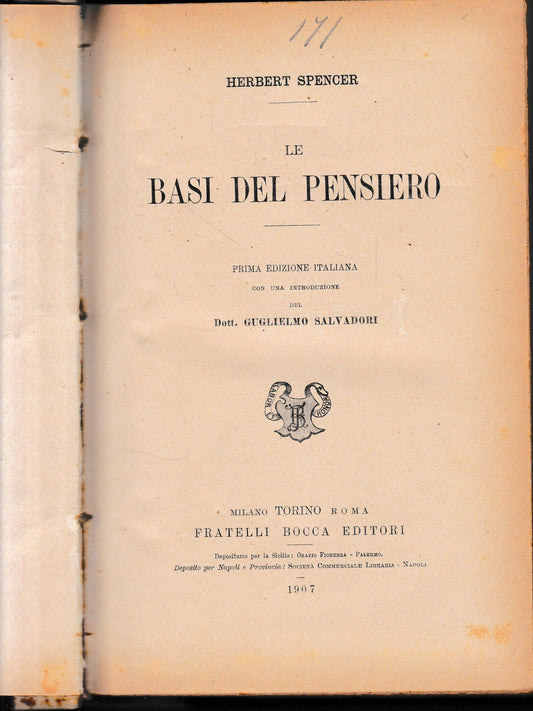 Le basi del pensiero - copertina