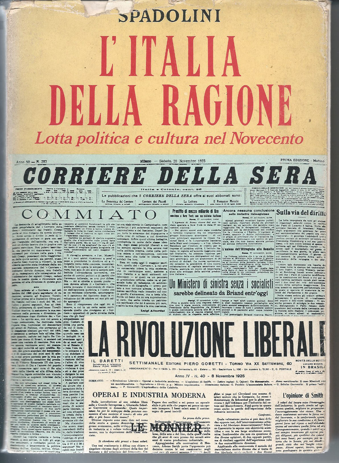 L'Italia della ragione. Lotta politica e cultura nel Novecento - copertina