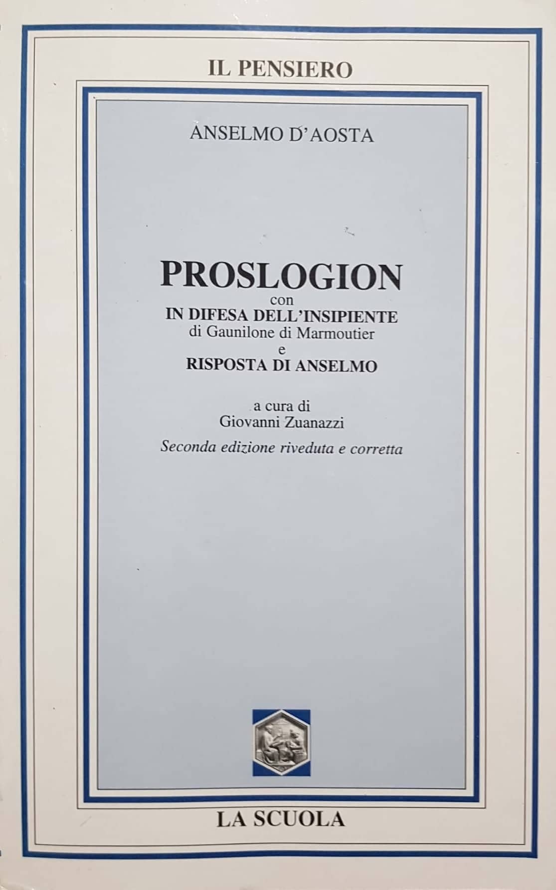 Proslogion - copertina