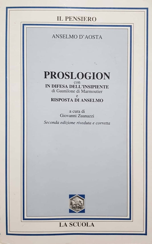 Proslogion - copertina