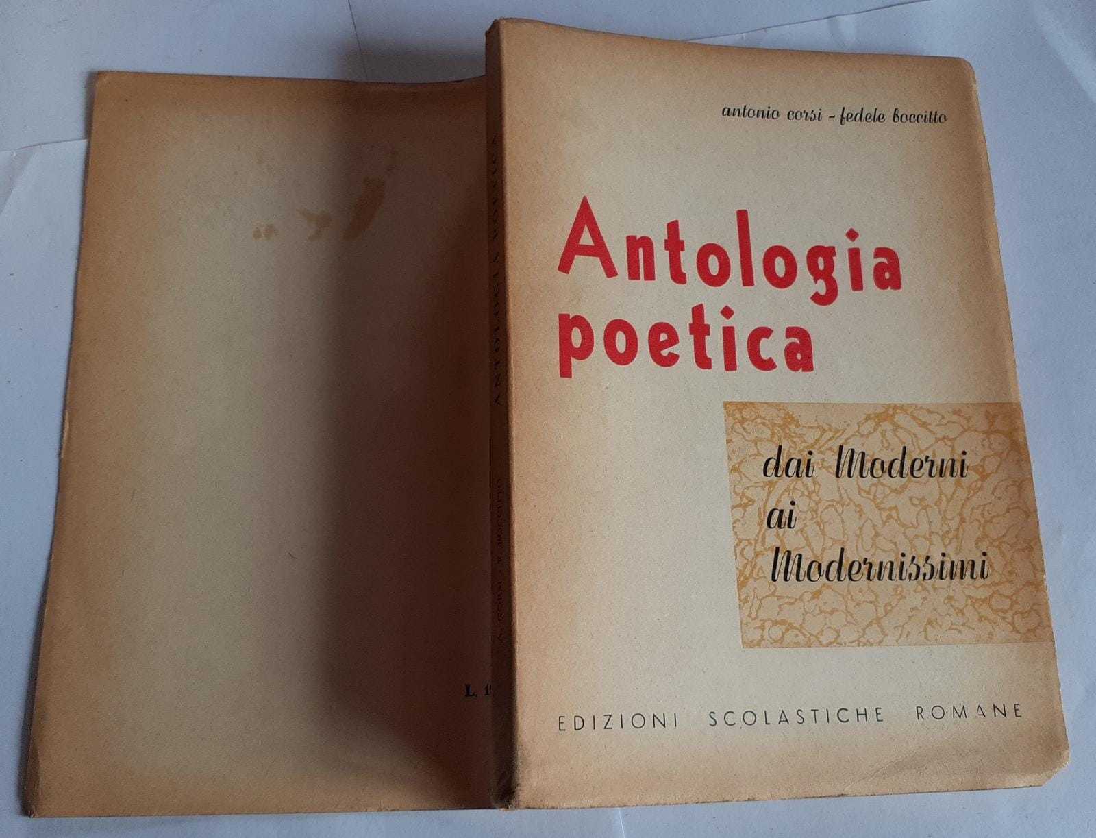 Antologia poetica dai moderni ai modernissimi - copertina