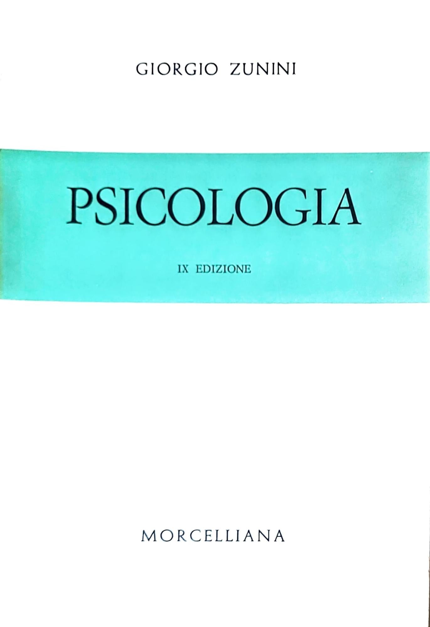 Psicologia - scuole di psicologia moderna IX edizione - copertina