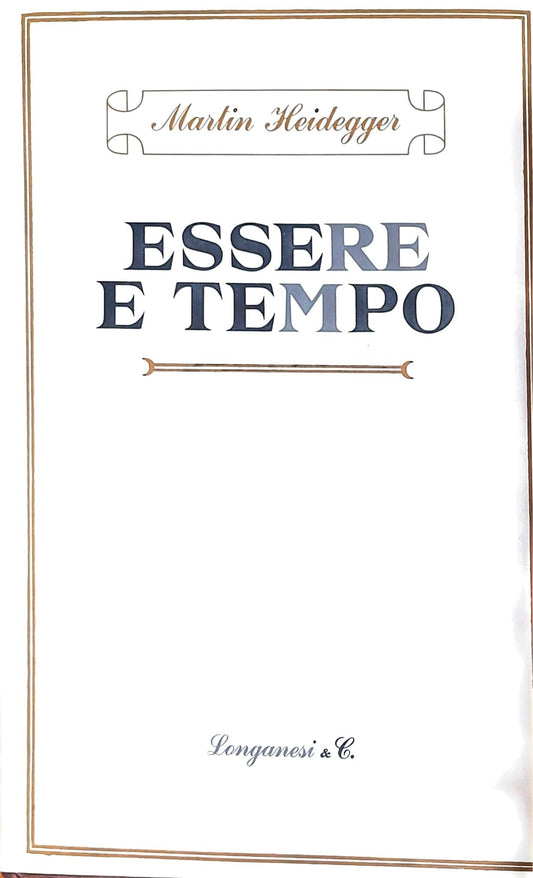 Essere e tempo - copertina