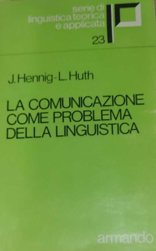 La comunicazione come problema della linguistica - copertina