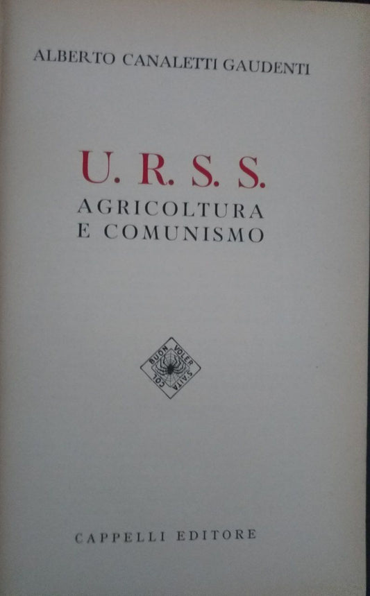 U.R.S.S. Agricoltura e comunismo - copertina