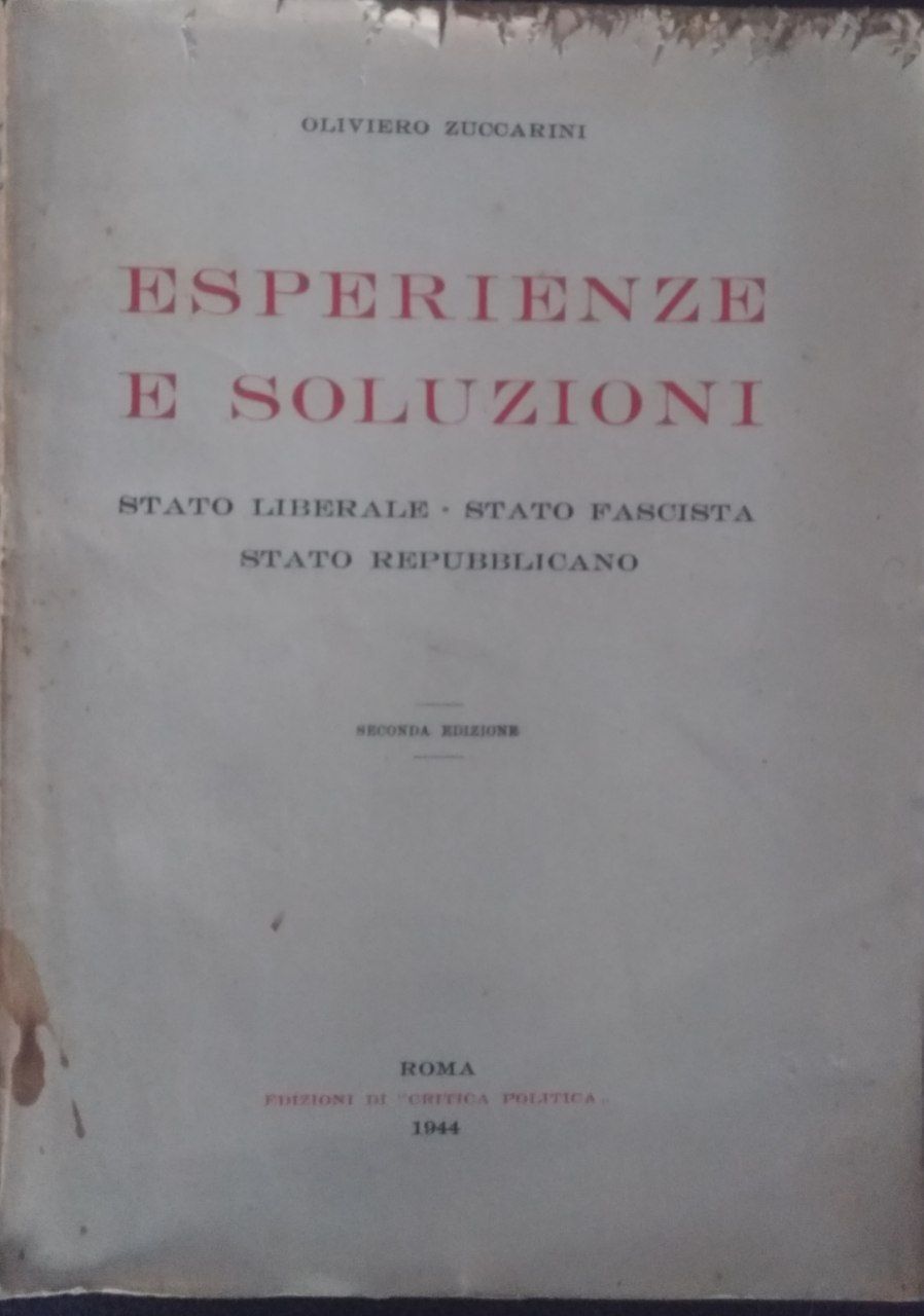 Esperienze e soluzioni - copertina