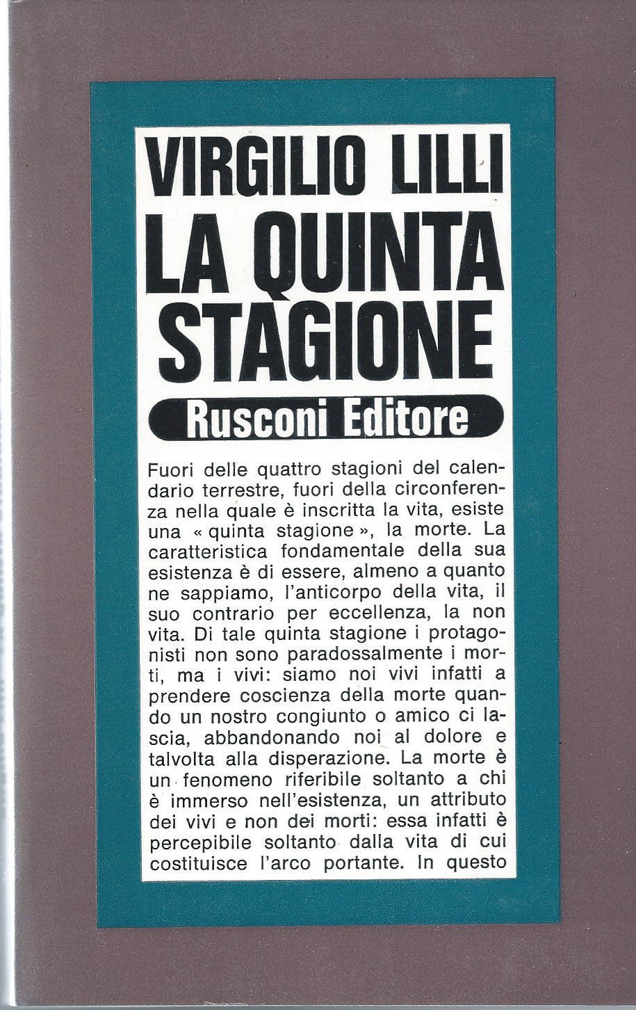 La quinta stagione - copertina