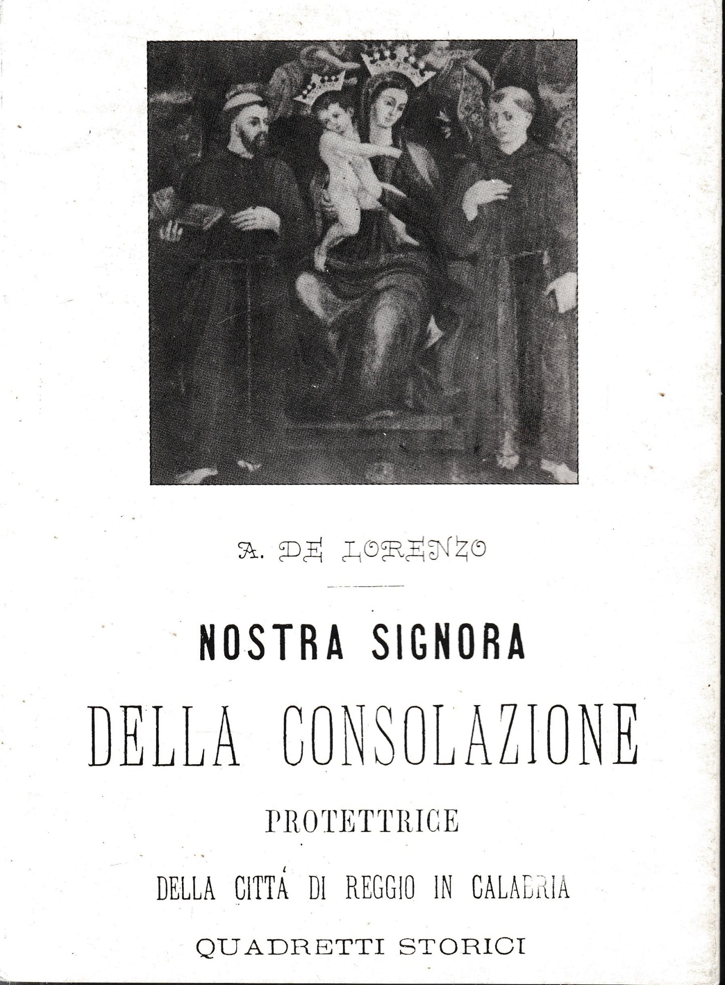 Nostra Signora della Consolazione. - copertina