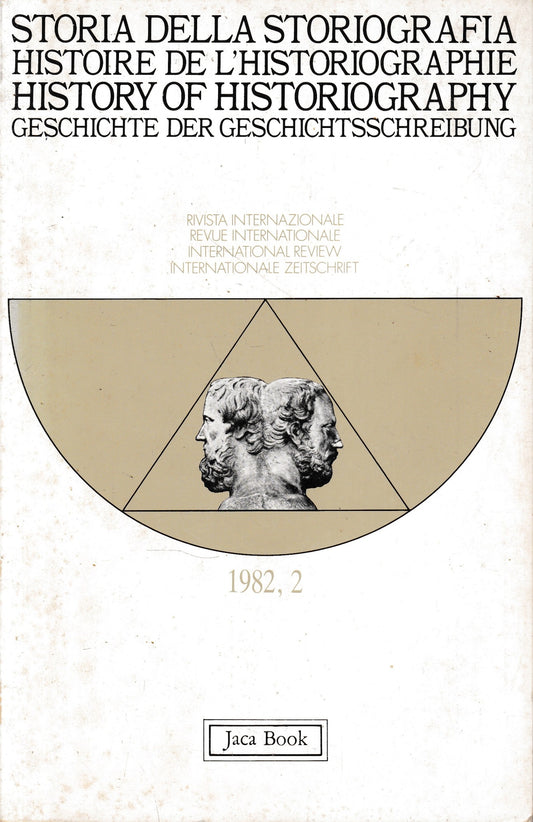 Storia della Storiografia. Rivista internazionale 1982,2. Multilingua - copertina