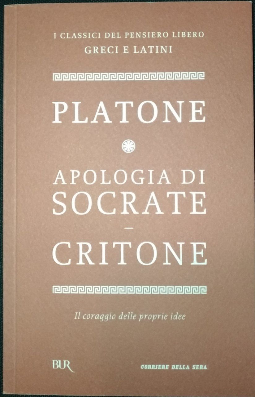 Apologia di Socrate - Critone - copertina