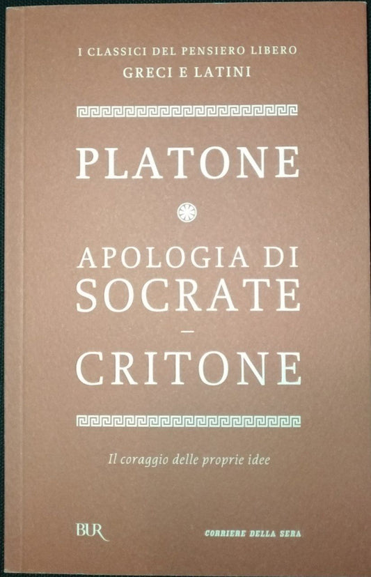 Apologia di Socrate - Critone - copertina
