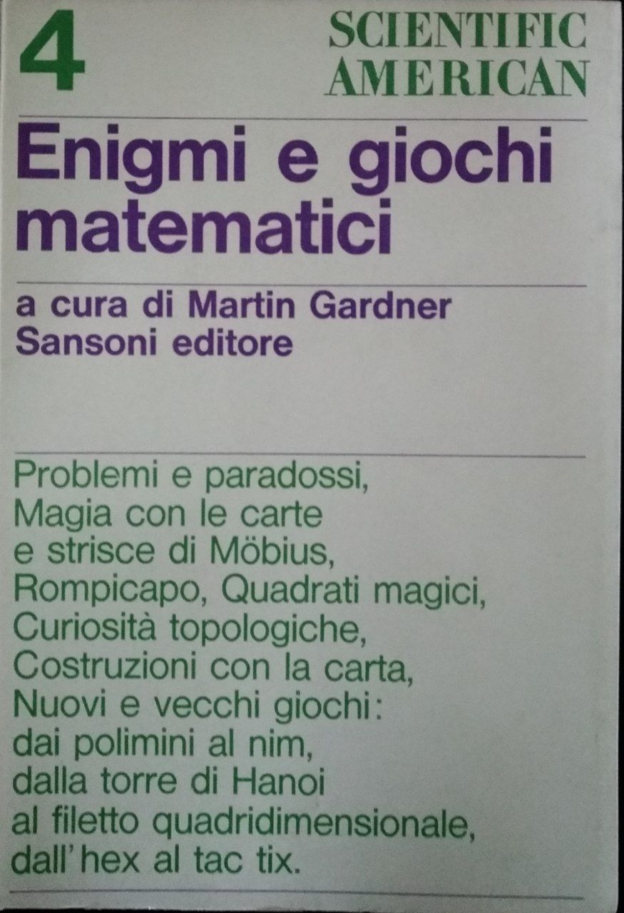 Enigmi e giochi matematici 4 - copertina