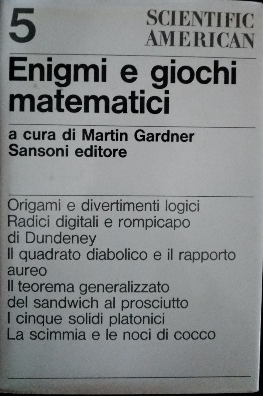 Enigmi e giochi matematici 5 - copertina