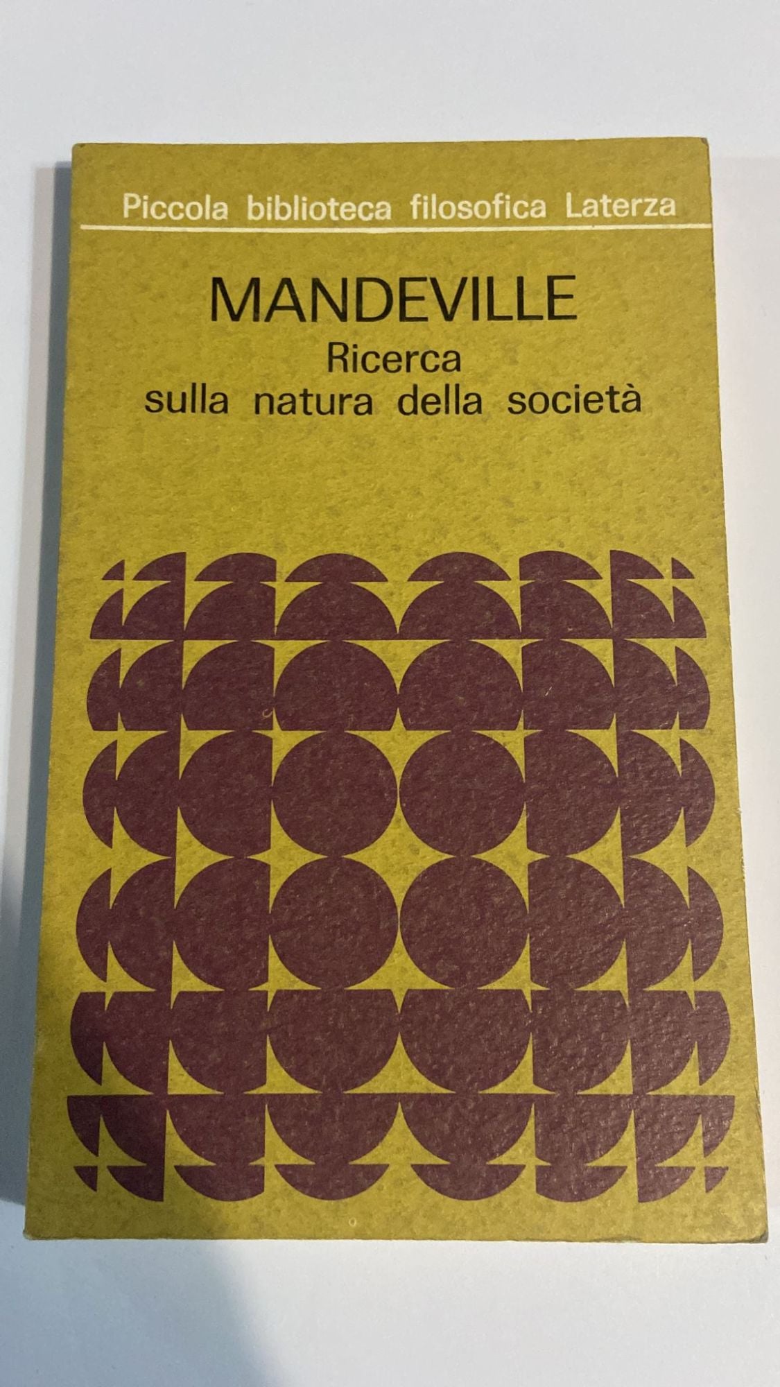 Mandeville Ricerca sulla natura della società - copertina