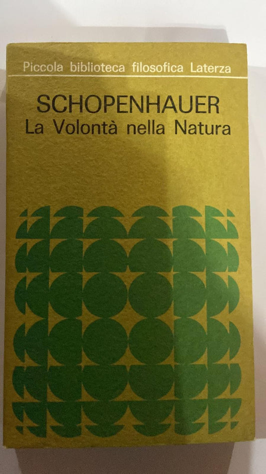 Schopnehauer. La volontà nella Natura - copertina