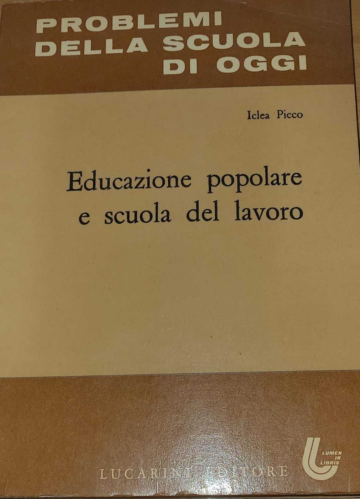 Educazione Popolare e scuola del lavoro - copertina