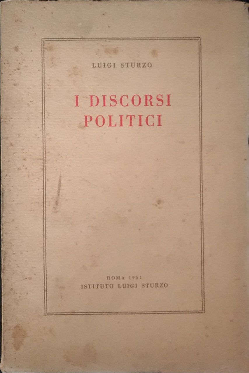 I discorsi politici - copertina